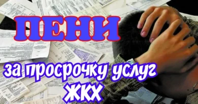 Пеня за просрочку ЖКХ